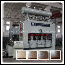 Semiautomático de ciclo corto de prensa caliente / aceite de presión de calor del cilindro de la máquina